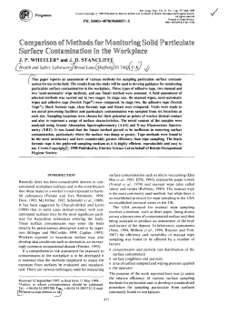 Comparison! <oif Methods for Momintoiriinig Sold Pantkaiatte