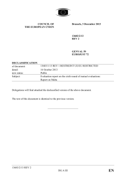 6th RME Report on MALTA - Declassified (3 December