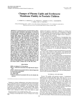 Changes of Plasma Lipids and Erythrocyte Membrane Fluidity in