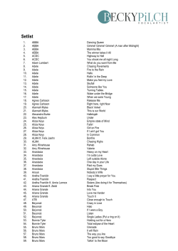 Setlist - BECKY PILCH
