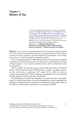 History of Tax