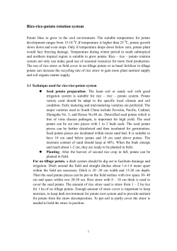 Rice-rice-potato rotation system