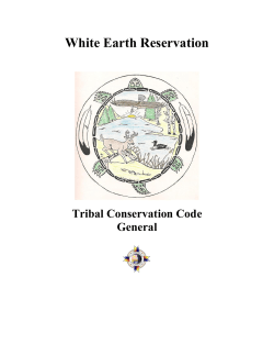 White Earth Reservation Tribal Conservation Code