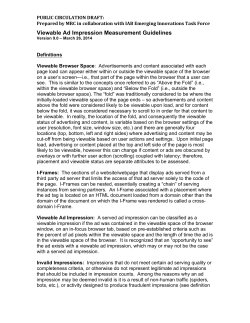 Viewable Ad Impression Measurement Guidelines