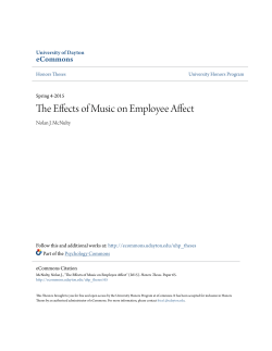 The Effects of Music on Employee Affect - eCommons