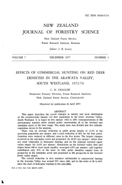 Effects of commercial hunting on red deer densities in the Arawata