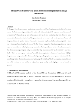 The construal of constructions