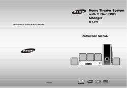 Home Theater System with 5 Disc DVD Changer