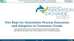 Next Key Learnings from the Consumer Goods Innovation Exchange