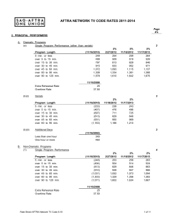 aftra network tv code rates 2011-2014