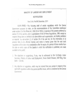Oil Mines Regulations, 2011