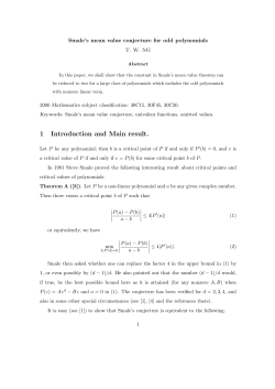 1 Introduction and Main result.
