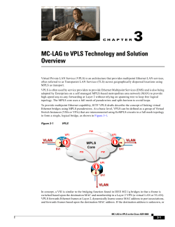 MC-LAG to VPLS Technology and Solution Overview