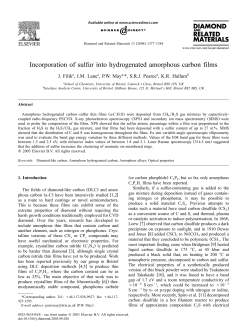 Incorporation of sulfur into hydrogenated amorphous carbon films