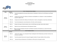 World History Pacing Guide 2014-2015 Quarter 2 WH.2.10 Trace the