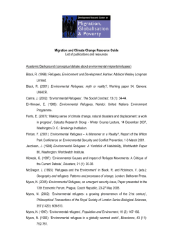 Migration and Climate Change Resource Guide List of publications