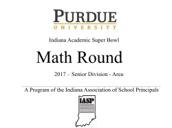 Senior Math Area (1 per page) - Indiana Association of School