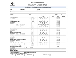 old post bookstore nursing program uniform order form