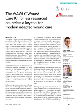 The WAWLC Wound Care Kit for less resourced countries: a key tool