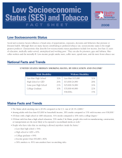 Low Socioeconomic Status (SES) - Partnership for a Tobacco