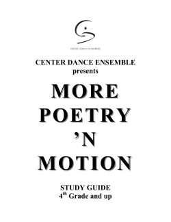the Poetry n` Motion 4 to 6 Study Guide