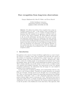 Face recognition from long-term observations