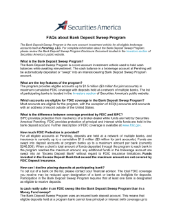 FAQs about Bank Deposit Sweep Program