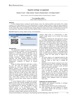 Imprint cytology: an appraisal