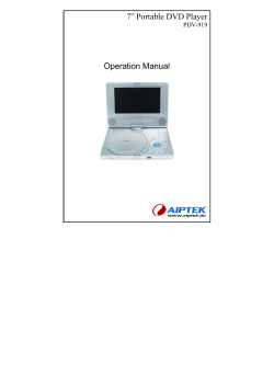 7&rdquo; Portable DVD Player Operation Manual