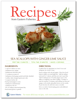 SEA SCALLOPS WITH GINGER-LIME SAUCE