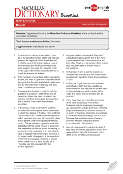 Brexit - Onestopenglish