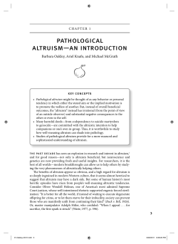 pathological altruism&mdash;an introduction