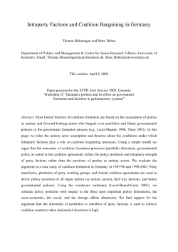 Intraparty Fractions and Coalition Bargaining in Germany