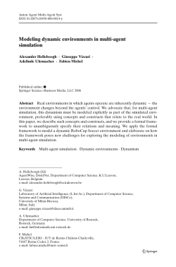 Modeling dynamic environments in multi-agent simulation