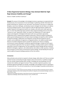 A New Organismal Systems Biology_post-print