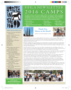 2016 Newsletter - Horses in the Hood