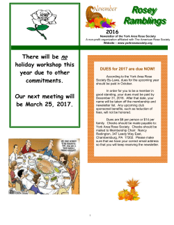 november 2016 - York Area Rose Society