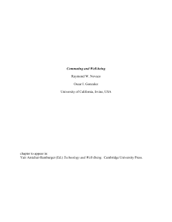 Commuting and Well-being - Institute of Transportation Studies