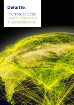 Insurance disrupted General insurance in a connected world