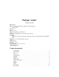 Package `wasim`