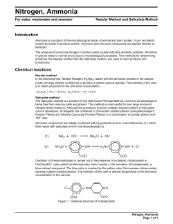 Nitrogen, Ammonia
