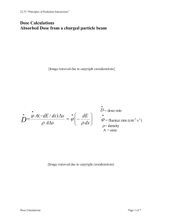 Dose Calculations Absorbed Dose From A Charged Particle Beam