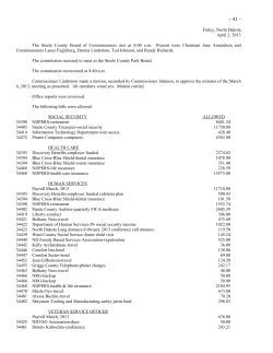 Finley, North Dakota Finley, North April 2, 2013 The Steele County