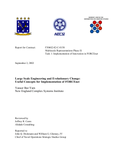 Large Scale Engineering and Evolutionary Change: Useful