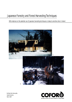 Japanese Forestry and Forest Harvesting Techniques