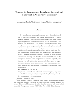 Tempted to Overconsume: Explaining Overwork and