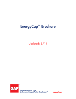 EnergyCap Energy-Saving Cap Sheet Brochure