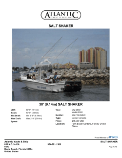 SALT SHAKER 30`  SALT SHAKER