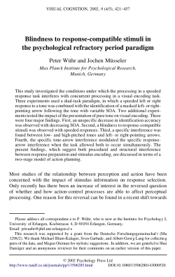 Blindness to response-compatible stimuli in the psychological