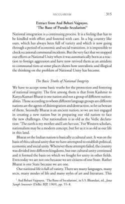 Atal Vihari Vajpayee. `The bane of Pseudo